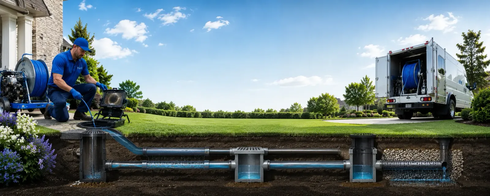 Outdoor drain cleaning information for Glencross, SD